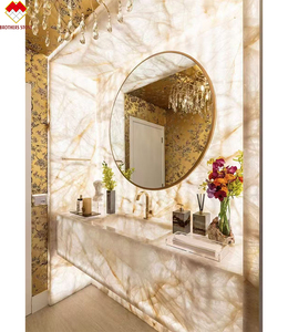 Vente chaude translucide âge <span class=keywords><strong>de</strong></span> <span class=keywords><strong>glace</strong></span> blanc onyx pierre cuisine îlot dalle personnalisé rétro-éclairé pur blanc onyx marbre tables basses - Product Image 2