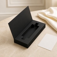 Caixa de Presente Rígida Estilo Livro com Tampa Articulada em Papel Especial Preto e Branco Fosco, Impressão Personalizada para Presentes de Luxo, Atacado de Fábrica