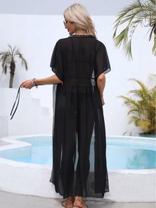 Women Swimwear Long Flowy Beachwear Sexy Open Front <strong>Beach</strong> Bikini Swimsuit Kimono Cardigan Cover up - Product Image 6