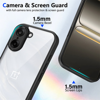 Coque de téléphone transparente de haute qualité 2 en 1 antichoc pour Oneplus 15R/ACE 6T/ACE6/15/Nord CE5/Nord5/ACE5 Pro, étui mat fumé