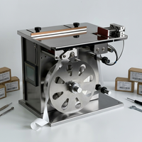 Machine d'étiquetage semi-automatique en L à 90 degrés pour coins de cartons / Machine d'étiquetage à angle droit pour boîtes express