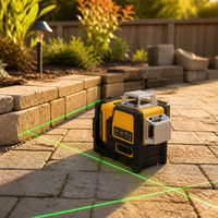 MARSIndustrial Niveau laser vert 360 degrés vertical 12 lignes, 3 côtés, niveaux laser rotatifs 360 degrés pour usage extérieur