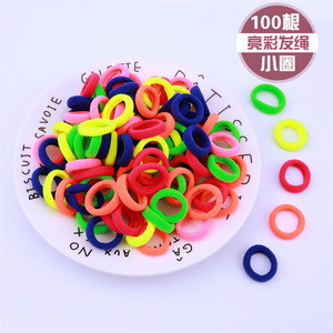 100 pièces pour enfant, petits bandeaux colorés en Nylon élastique, chouchou pour bébé fille - Product Image 6