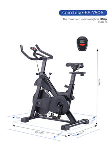 Bicicleta de Spinning Magnética con Volante de Inercia de 6 kg, Bicicleta de Ejercicio Interior para Uso Doméstico con Pantalla LCD y Prueba de Frecuencia Cardíaca Manual - Product Image 6