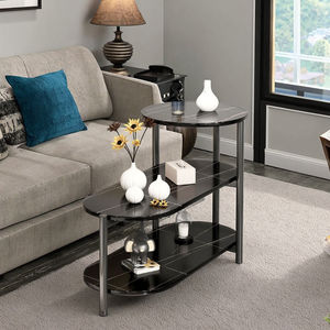 Table basse moderne en bois massif à trois étages, durable, pour salon et hôtel, table d'appoint pour salon, table basse pas chère - Product Image 2