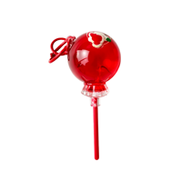 Porte-clés en acrylique avec élément Père Noël, pendentif décoratif sur le thème de Noël, cadeau promotionnel personnalisé, ornement en forme de sucette