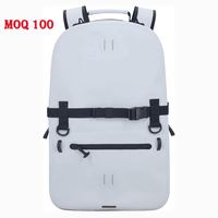 Sac à dos étanche 20L en TPU avec éléments réfléchissants, poche avant scellée et boucles de fixation pour sports nautiques nocturnes et activités côtières