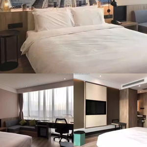 Commerical Furniture 3 Star Hotel Bedroom Sets Wood Bed Frame With Mattress Nightstands Wardrobe Desk Chair Side Table & <b>TV</b> <b>Unit</b> - Product Image 3