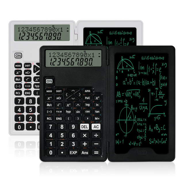 12 Digits Scientific Calculator with Lcd Writing Tablet LCD Display Calculator Touch Clear Notebook Calculator