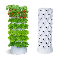 Système de culture en tour aéroponique et hydroponique automatique avec pompe pour l'agriculture verticale intérieure, culture de légumes, ABS de qualité alimentaire
