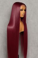 Peluca marrón de cabello humano 613 de alta calidad, Peluca de pelo liso de hueso sin pegamento de Color personalizado, peluca Frontal con cierre de encaje