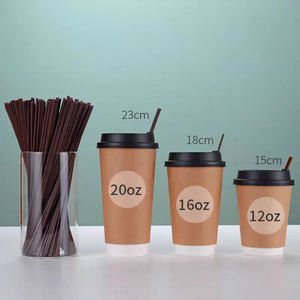 L230mm Drei-Loch-Kaffee-Trinkhalme, einzeln verpackt, braune Rührstäbchen, hitzebeständige Stäbchen, Getränkehalme - Product Image 6