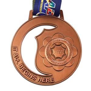 Medalla Deportiva de Metal con Diseño de Logotipo Personalizado, Medalla de Aleación de Zinc 3D Dorada para Maratón, Premio Deportivo Personalizado al Por Mayor - Product Image 2