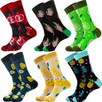 Chaussettes tendance Hip Hop personnalisées pour hommes, motif requin clown, collection 2022, marque privée, amusantes, joyeuses, mignonnes, à motifs fruits, aliments, chips, design pour hommes