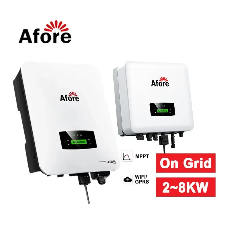 محول Afore ongrid wifi 3 كيلو وات 5 كيلو وات بطارية شمسية أحادية الطور