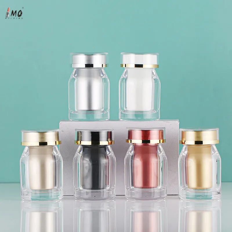 Bouteille de capsule en plastique transparent pour animaux de compagnie avec bouchon bouteille de médicament bouteille de pilule
