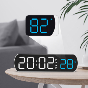 家用桌面旅行用霓虹灯迷你智能学习桌钟表面大号闹钟彩色LED数字时钟适用于酒店酒吧 - Product Image 5