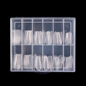 120 pièces de capsules carrées extra longues françaises à double forme, courbe en C, en ABS, pour extension rapide d'ongles en acrylique - Product Image 6