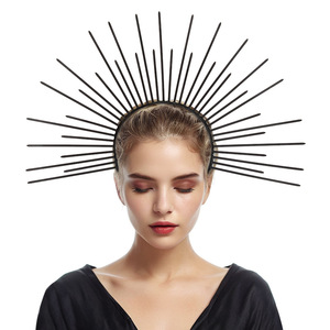 Nouveaux produits transfrontaliers Europe et Amérique : Bandeau de tête exagéré pour fête d'Halloween COSPLAY, motif Dieu du Soleil - Product Image 1