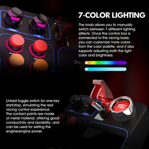 PXN CB1 Racing Button Box Compatibile con V9 GEN2 e PC, Illuminazione RGB Regolabile, Adatto <span class=keywords><strong>per</strong></span> <span class=keywords><strong>Giochi</strong></span> di Simulazione di Corse - Product Image 5