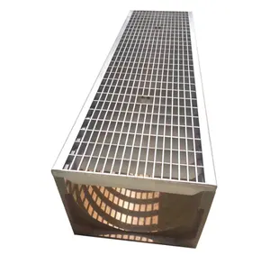Linear Drainage System Slotted linear hot dip galvanized building material mental scupper trench drain grating cover plate
