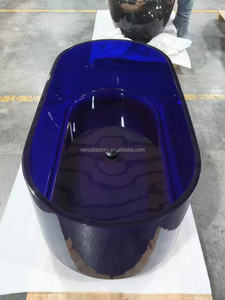 Baignoires italiennes de luxe en résine cristalline Baignoires autoportantes en résine transparente à surface solide - Product Image 5