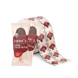 फैक्टरी अनुकूलित तीन साइड सील बैक सील बैग स्टैंड अप पाउच आइसक्रीम बैग पॉप्सिकल पैकेजिंग प्लास्टिक फिल्म रोल - Product Image 1