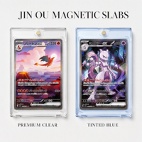Vente en gros de boîtes à cartes JIN OU 35PT One Touch, porte-cartes en plastique rigide magnétique puissant pour le rangement des cartes à collectionner