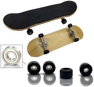 Mini patineta de dedo de madera al por mayor, llavero de patineta de dedo - Product Image 2