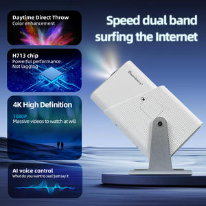 เครื่องฉายอัจฉริยะแบบพกพาแอนดรอยด์11 <span class=keywords><strong>HT21</strong></span>ความละเอียดสูงคุณสมบัติ3D 720P พร้อมโคมไฟ LED ไร้สายข้ามพรมแดน - Product Image 2