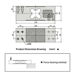 חיישן שקילה חד-נקודתי Ouluda AT8505, מודול חיישן לחץ, משקל פלטפורמה 60 ק\\\"ג-1 טון, דיוק 0.03%, עומס צד גבוה - Product Image 2