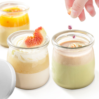 Pot de stockage de nourriture de Style nouveau, pot de soupe de nid d'oiseau, tasse de confiture de Pudding, bocaux en verre à large bouche avec couvercle en liège 100ml 200ml