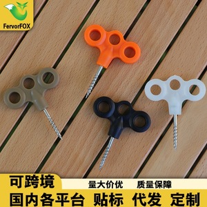 Autres piquets de tente en acier inoxydable, clous de sol filetés, poignée en plastique, pour camping en extérieur toutes saisons, usage DIY - Product Image 2