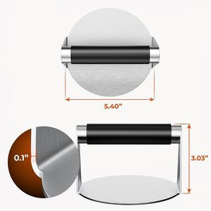 Smash <span class=keywords><strong>Burger</strong></span> Press Hamburger Smasher Tool <span class=keywords><strong>Presse</strong></span> à jambon en acier inoxydable avec poignée anti-brûlure Grill Press pour Smashburger - Product Image 2