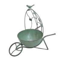 Ornement d'extérieur élégant pour la maison et le jardin Décoration de jardin en métal Chaise de jardinière en fer avec treillis