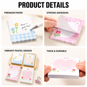 Custom Printed Cute Kawaii Sticky Notes, Self-Adhesive <b>Memo</b> <b>Pads</b>, Whimsical Designs for Promotional Gifts, Office & School Use.. - Product Image 2