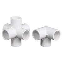 Raccord de tuyauterie d'alimentation en eau en PVC basse pression résistant à la corrosion, couplage 3 voies, 4 voies, 5 voies, 20 mm, 110 mm