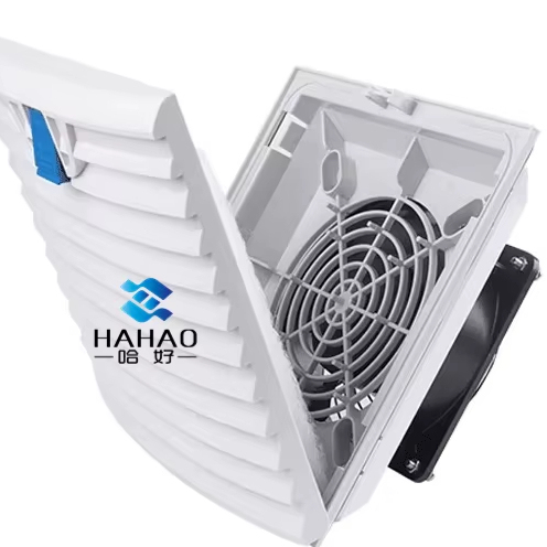 Large Air Volume Wall-mounted Axial Exhaust Fan with Touch Control, Square Hole Design for Distribution Cabinet Cooling