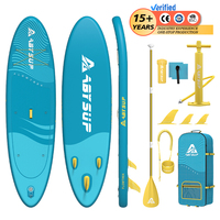 Ensemble de planches de SUP gonflables les mieux notées avec pagaie réglable, pompe, sac à dos et laisse de sécurité inclus