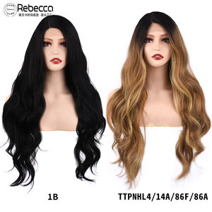 วิกผมยาว 30 นิ้ว สีบลอนด์แบบลอน วิกผมสังเคราะห์แบบแสกกลาง สำหรับผู้หญิงผิวสีดำ วิกผมสังเคราะห์แบบมีเชือกผูกด้านหน้า มีสินค้าในสต็อก - Product Image 3