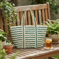 Sac de plage tressé vert pour femme, sans bandoulière, doublure en polyester, grande capacité, loisirs, vacances
