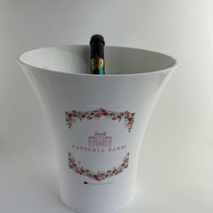 Logo baskılı 4L akrilik şeffaf plastik şampanya buz kovası - Product Image 1