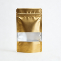 Lot de 100 sacs anti-odeur refermables avec fenêtre mate, pochettes en aluminium autoportantes scellables pour l'emballage