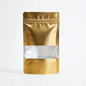 Lot de 100 sacs anti-odeur refermables avec fenêtre mate, pochettes en aluminium autoportantes scellables pour l'emballage - Product Image 2