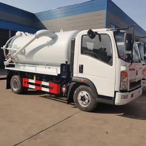 Piccolo HOWO Euro 3 LHD autocarro sottovuoto per fognatura 5000 litri autocisterna settica SK-9 camion pompa fognaria municipale servizio fognario - Product Image 3