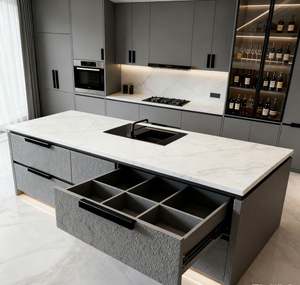 Gabinetes de Cocina Impermeables Personalizados, Estilo Shaker de MDF, con Puertas y Cajones de Cierre Suave, Fácil Instalación, Gabinetes de Cocina de Madera - Product Image 6