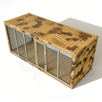 Bureau mobile préfabriqué pliable en forme carrée, prêt à l'emploi, en panneaux sandwich d'acier respirant, pour bâtiment de bureaux