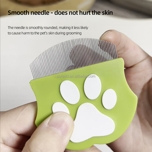 OEM rimozione dei pidocchi pettine per capelli con lente d'ingrandimento denti in metallo strumento per cani gatti Pet toelettatura umana scaglie di forfora - Product Image 4