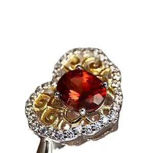 อื่นๆซีรีส์อื่นๆ แหวนพลอยวินเทจประดับเงิน 925 ประดับโกเมนคิวบิกเซอร์โคเนียสำหรับวันครบรอบของผู้หญิง - Product Image 4