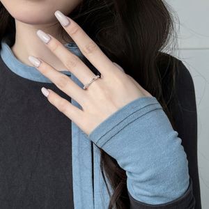 Dylam Personalized <b>Statement</b> Design 925 Sterling <b>Silver</b> Rhodium Plated Twisted Double Layer Beaded Geometric Open Jewelry <b>Rings</b> - Product Image 2